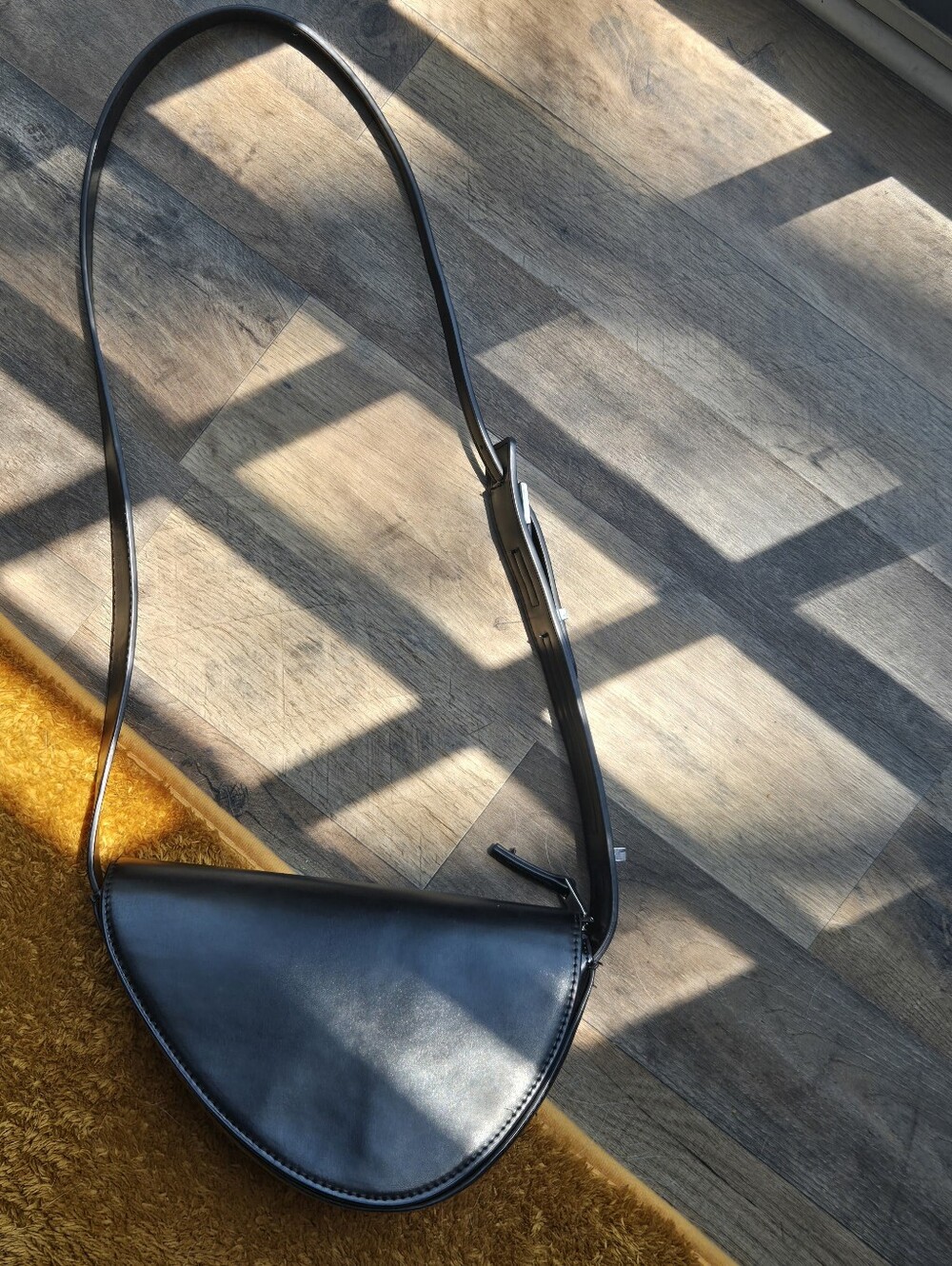 Zara Black Semi-Circle Crossbody Bag